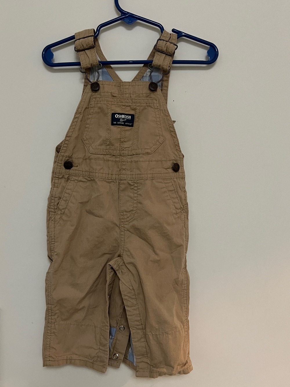 OshKosh B'gosh Tan Kids Overalls with Adjustable Straps